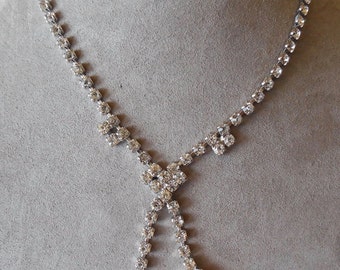 Vintage Clear Rhinestone Choker Necklace
