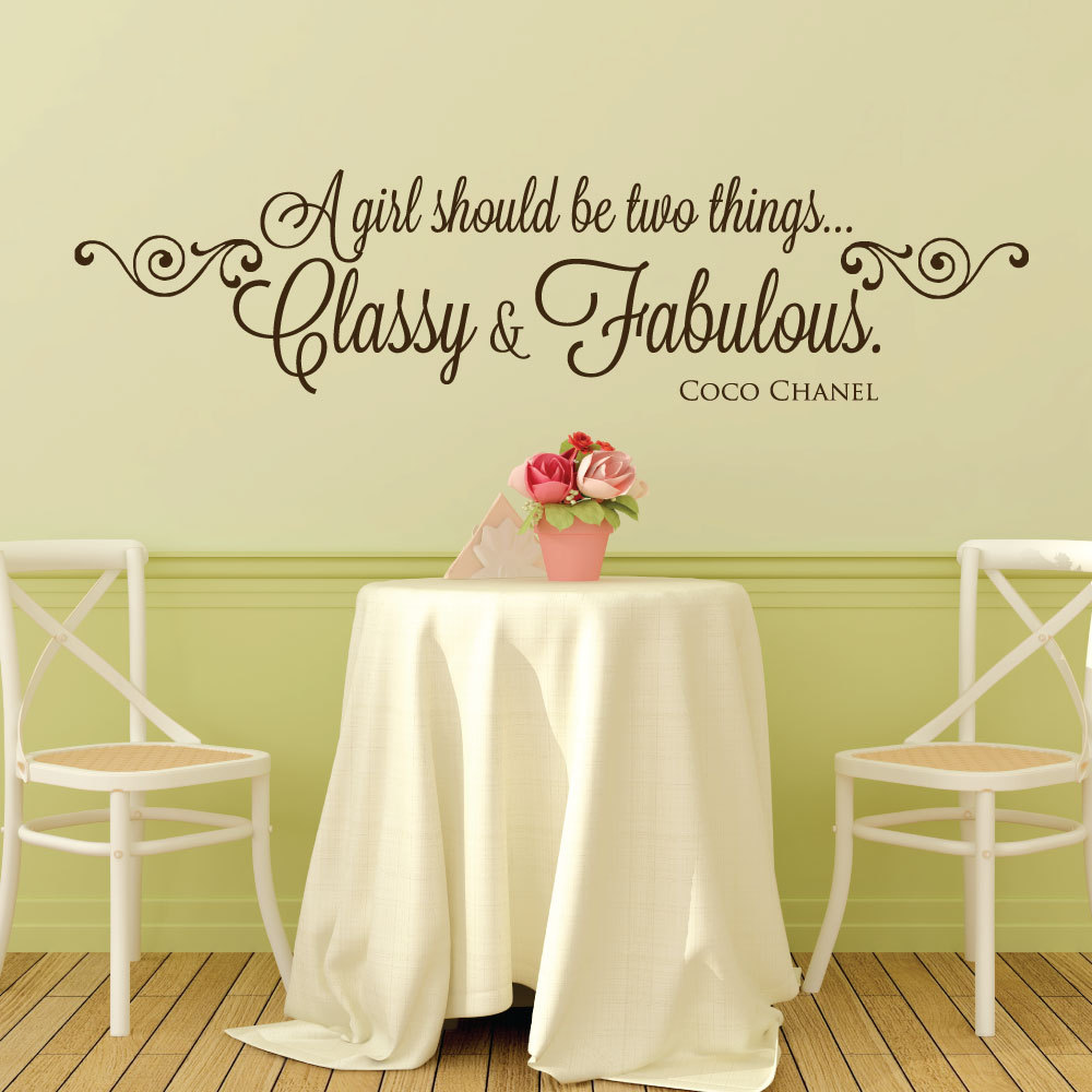 Wall Decals Coco Chanel Coco Chanel Quotes A girl by luxeloft
