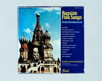Russian Folk Songs - Russkiye Narodniye Pyesni, Boris Rubaschkin with Chorus and Balalaika Eensemble Vintage Record Album Unopened Fiesta LP