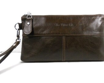 leather wristlet wallet