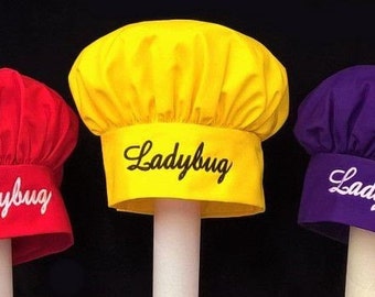Chef Hat Child Personalized Chef Hat for Kids or Adults Gourmet Chef Hat Monogrammed Gift