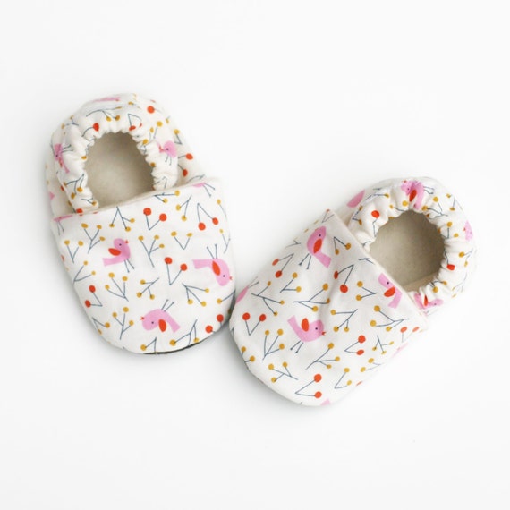Pink Bird Baby Shoes