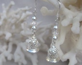 Holiday Influenced Silver Bell Earrings