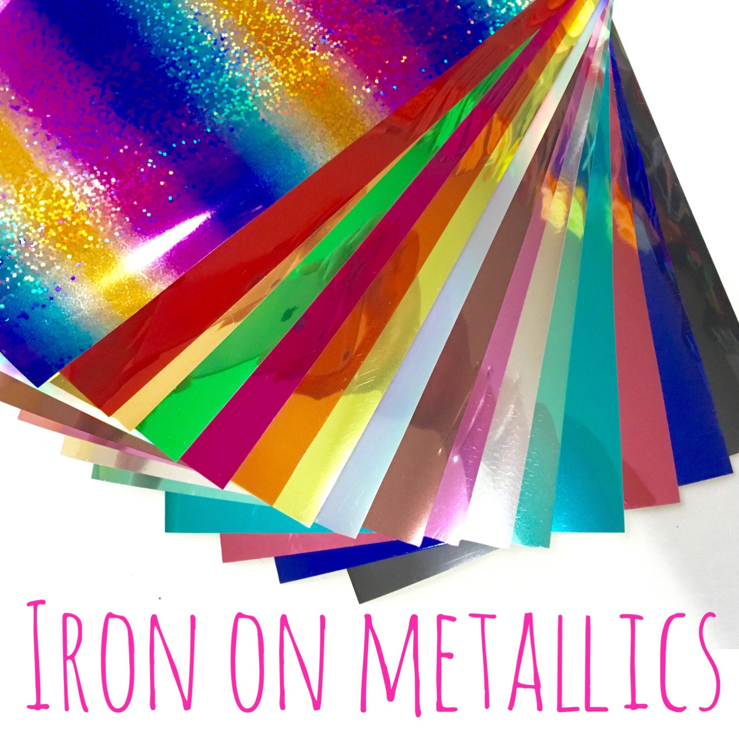 Metallic HTV Heat Transfer Vinyl Iron On 19 colours