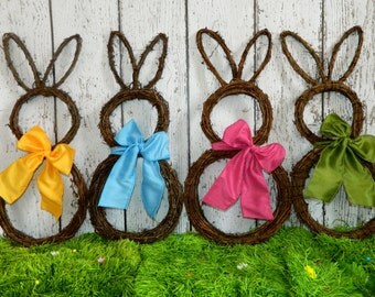 Original Bunny Wreath - Spring Wreath - Easter Decoration - Large or Mini Bunny Wreath- Quick Ship