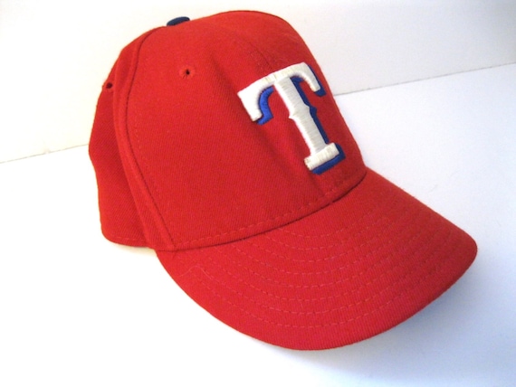 Vintage Letter T Ball Cap Red Hat Texas Rangers Mens