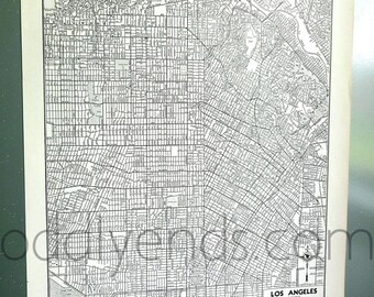 1941 Los Angeles California LA Vintage City Atlas Map