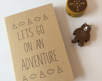 Lets Go On An Adventure A6 Plain Notebook