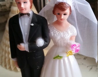 Darling Vintage Bride and Groom Wedding Cake Topper