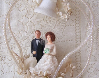 Vintage Wedding Cake Topper. Made in Hong Kong.Wedding Vintage Cake Topper.Vintage Wedding Decor.Shabby Chic Wedding Decor.Something Old.