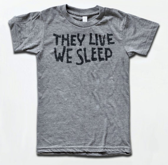 They Live We Sleep T Shirt Tri-Blend Vintage Apparel