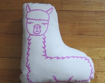 Llama Pillow / Alpaca /handmade stuffed animal / cool and sassy Sofia the Llama stuffed animal / nursery room pillow / nursery decor /baby