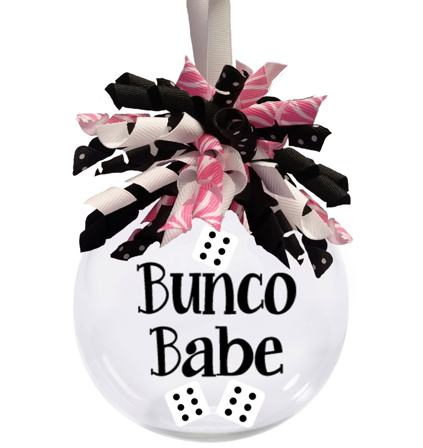 bunco babe christmas ornament with ribbon bunco babe christmas ornament with ribbon
