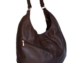 Camel leather bag with tassel boho chic hobo purse by Fgalaze