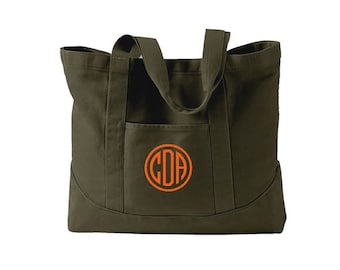 Monogram Canvas Tote Bag in 7 colors