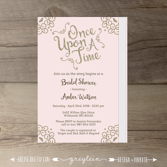 Once Upon A Time Bridal Shower Invitations 2