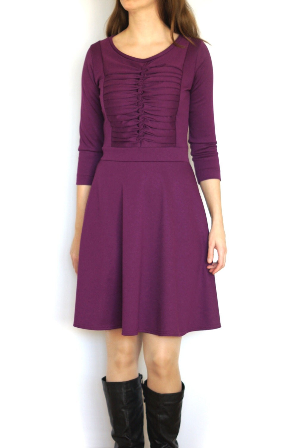 jersey dress kneelength fit and flare by MMModeDesign