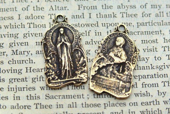 Our Lady of Lourdes Medal St. Bernadette Religious Medal