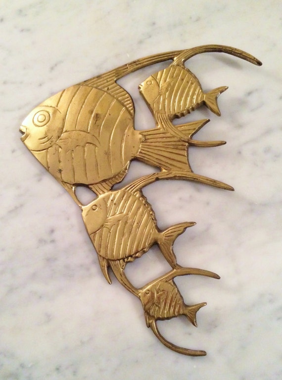 Brass Fish Wall Decor Fish Wall Hanging Mid Century Fish
