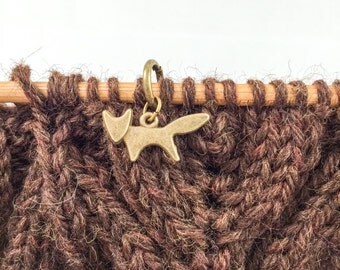Stitch Markers, Fox Stitch Markers, Knitting Stitch Marker, Stitch Marker Set, Charm Stitch Markers