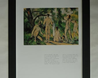 Paul Cezanne Print, Available Framed, Nude Art, Post-Impressionist Picture Post Impressionism Decor Study of Bathers Wall Art Skinny Dipping