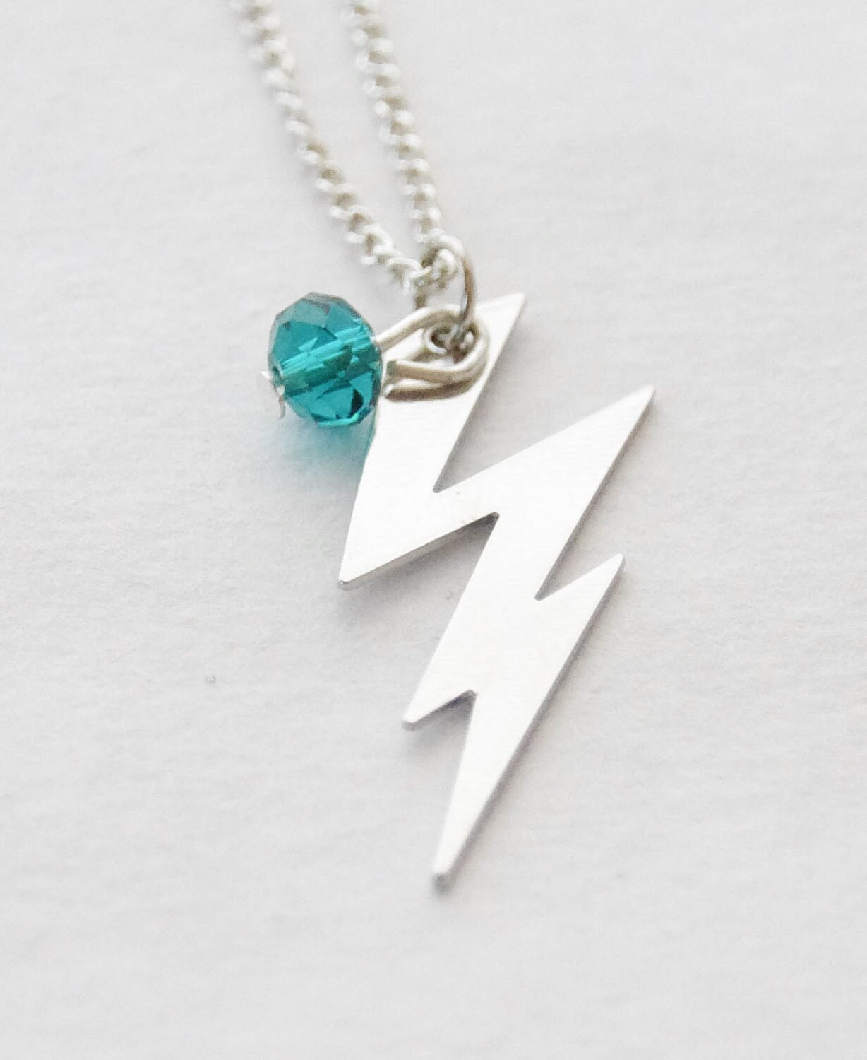 Lightning Bolt Necklace Silver Lightning Necklace Lightning