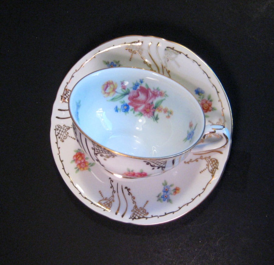 Demitasse Tea Cup Bavaria Germany 1940s Royal Heidelberg