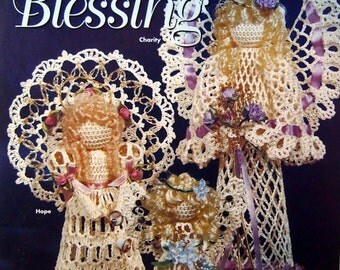 Angels Of Blessing By Jo Ann Maxwell Vintage Crochet Pattern Leaflet 1996