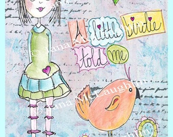 A Little Birdie Told Me-Printable Art-Digital Download
