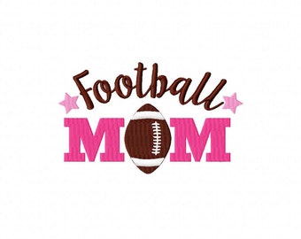 Football Mom Machine Embroidery Design Multiple Formats Available - Instant Download