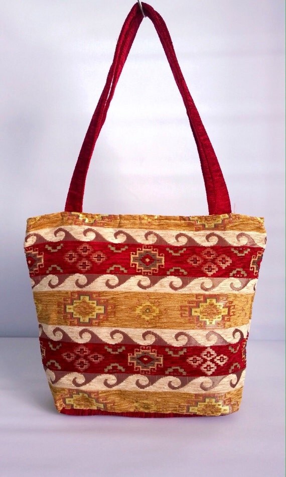Bright Boho Silk Embroidery Tote bag boho style by