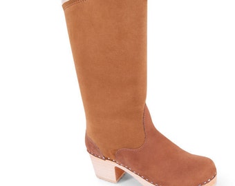 sheepskin clog boots