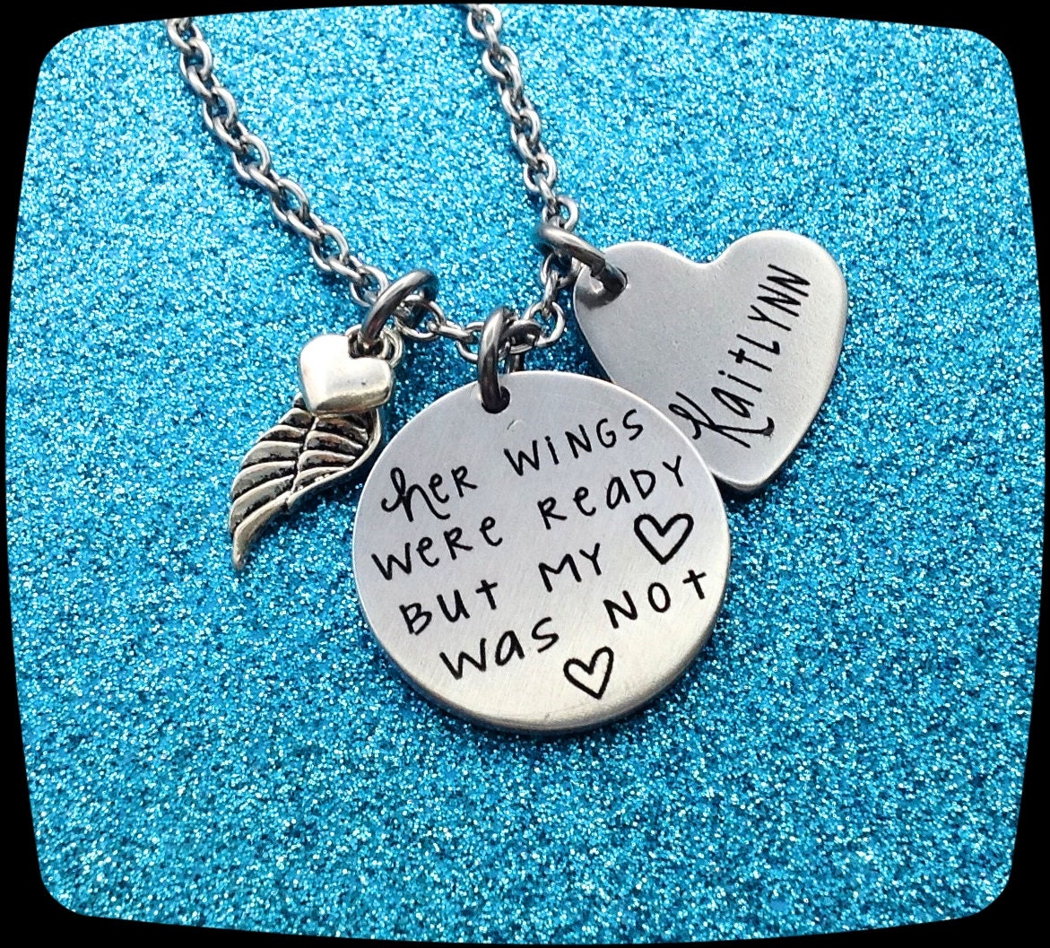 Memorial Jewelry Custom Remembrance Necklace Funeral Gift
