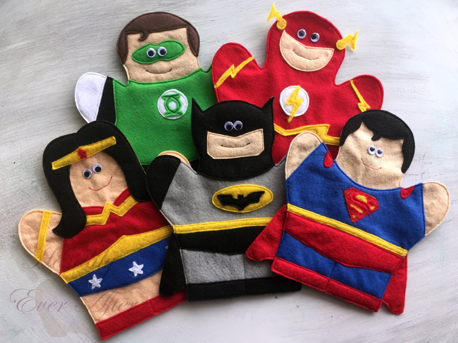 Superhero Hand Puppets Set 2-Completed Puppets