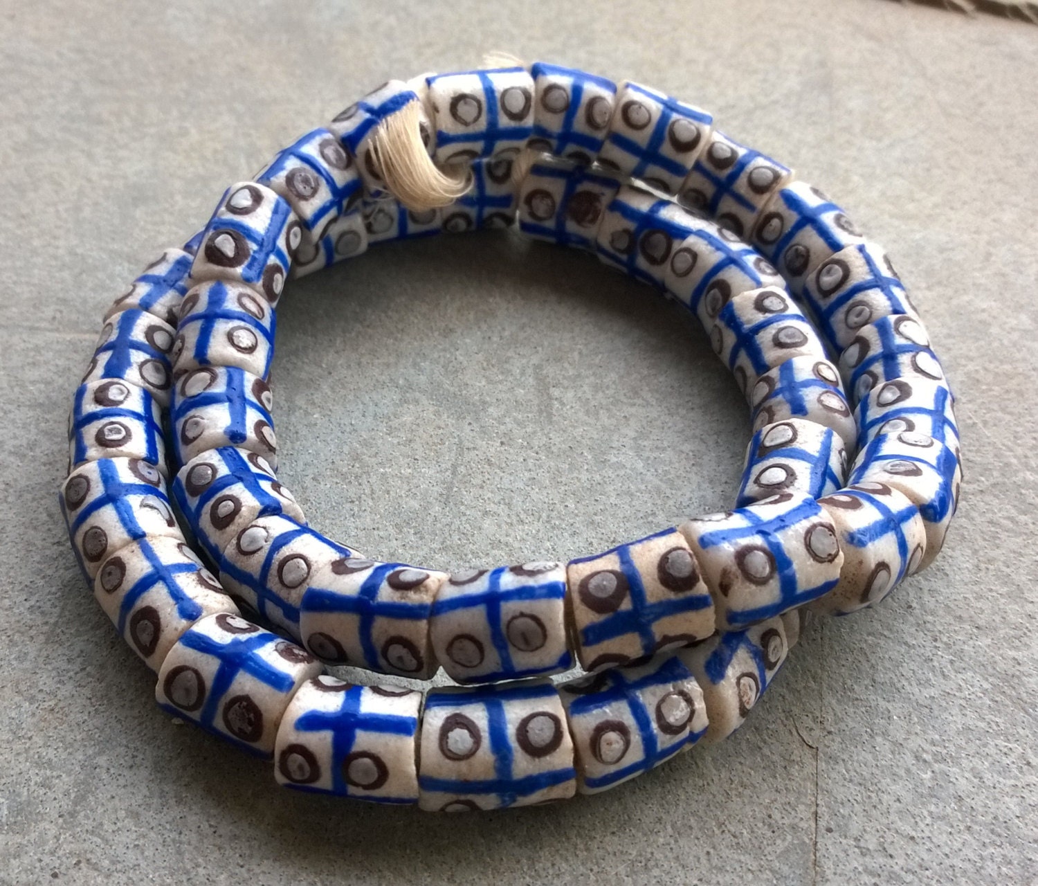 20 Ghana Krobo Beads.African Tube Beads African Recycled