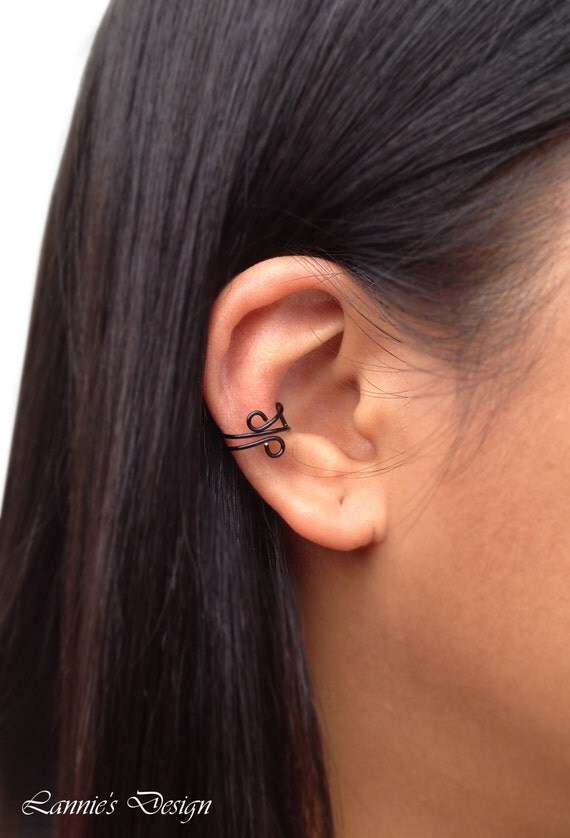 Black Ear Cuff Cuff Earrings Simple Earcuff