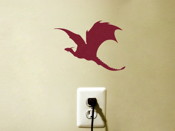 red dragon velvet sticker