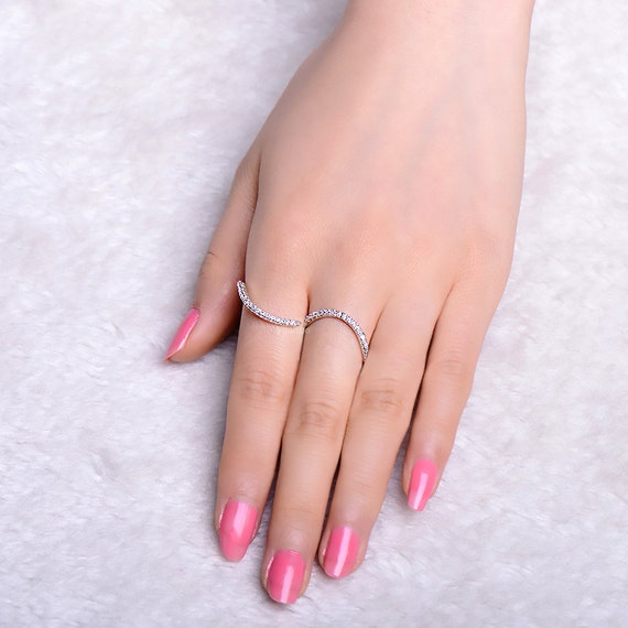 Two Finger Rings Double Finger Rings Style Rings Wave