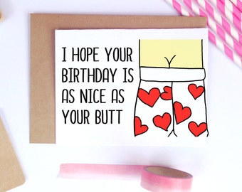 Sexy Boyfriend Card, Sexy Husband Card, Dirty Birthday Card, Boyfriend Bday Card, Funny Birthday Card, Sexy Card For Him, Naughty Cards