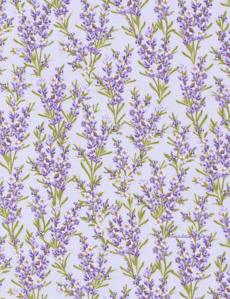 Lavender Floral Fabric Timeless Treasures Fleur C2985