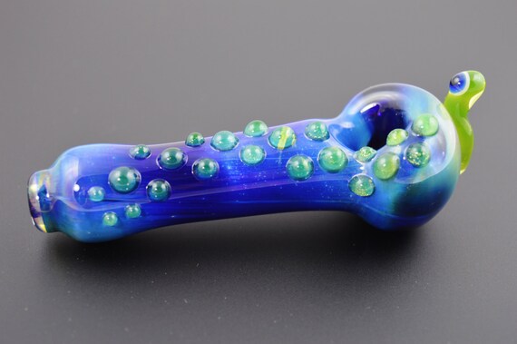 UV Reactive Alien Slime Blob Space Galaxy Glass By FUZZHEADGLASS