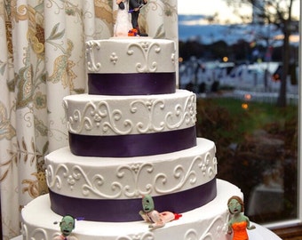 Custom The Walking Dead Themed Zombie Wedding Cake Topper