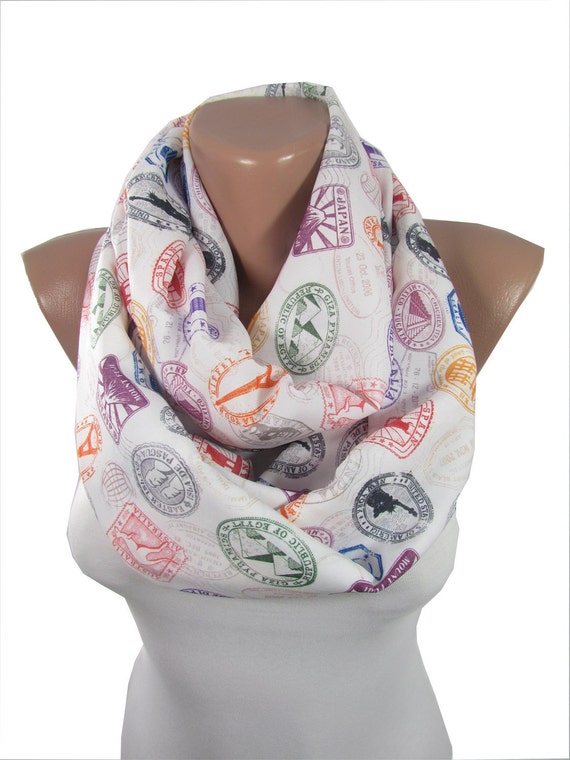 Travel Scarf Infinity Scarf Circle Scarf Women Fashion by Derins