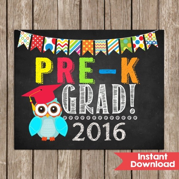 pre k preschool graduation sign by thelovelydesigns on etsy