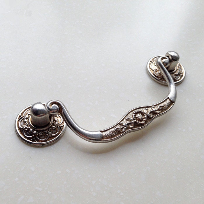 Rustic Silver Dresser Pulls Drawer Pull Handles Drop Bail