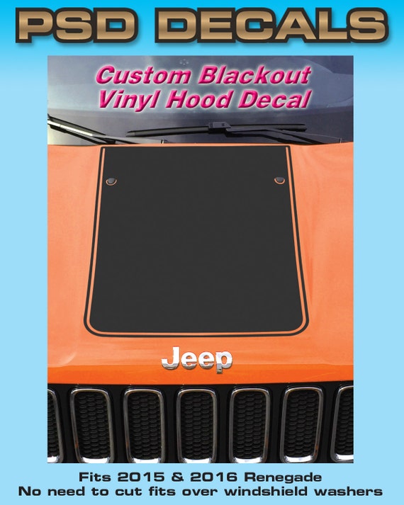 Jeep Decal Ren01 Jeep Renegade Hood Decal by PSDDecals on Etsy