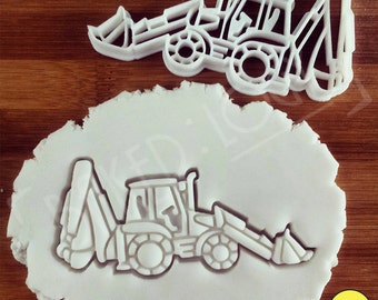 Classic excavator digger and others cookie cutter | biscuit cutters | one of a kind ooak discovery site life excavation excavators fun party