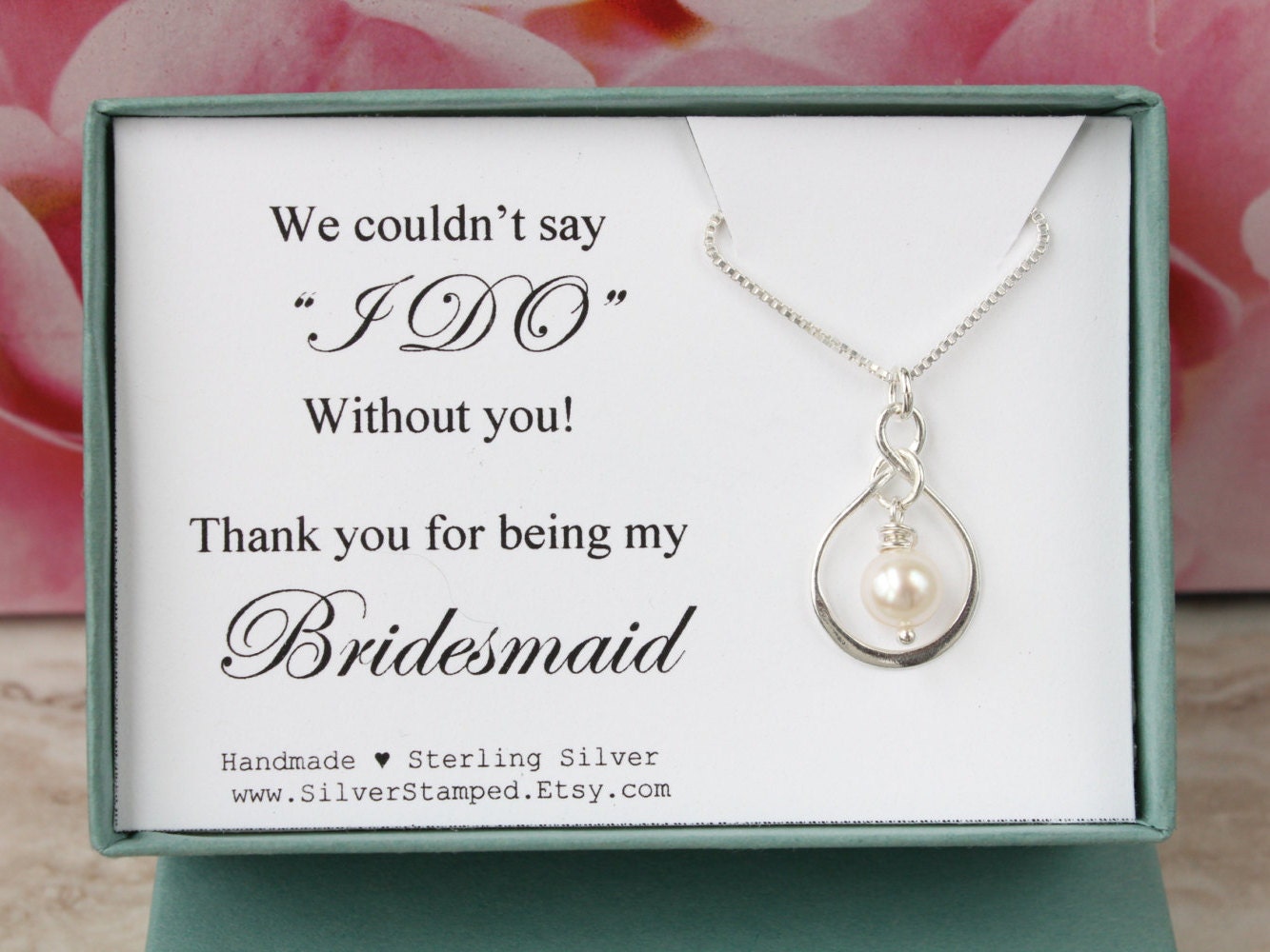 Bridesmaids gift thank you for being my Bridesmaid sterling