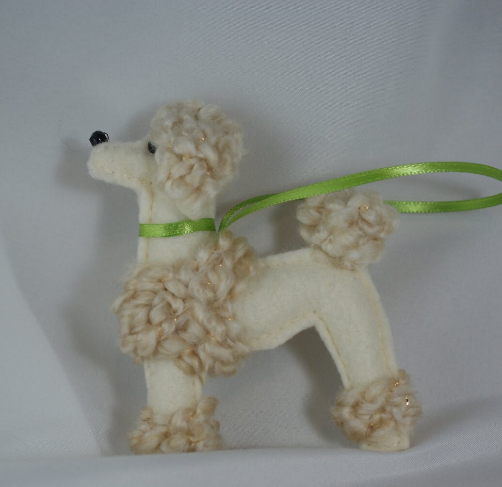 mini poodle ornament