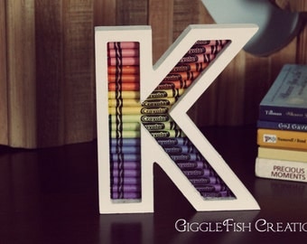 Crayon Letter: Great for Teacher's Gift or Kid's Room